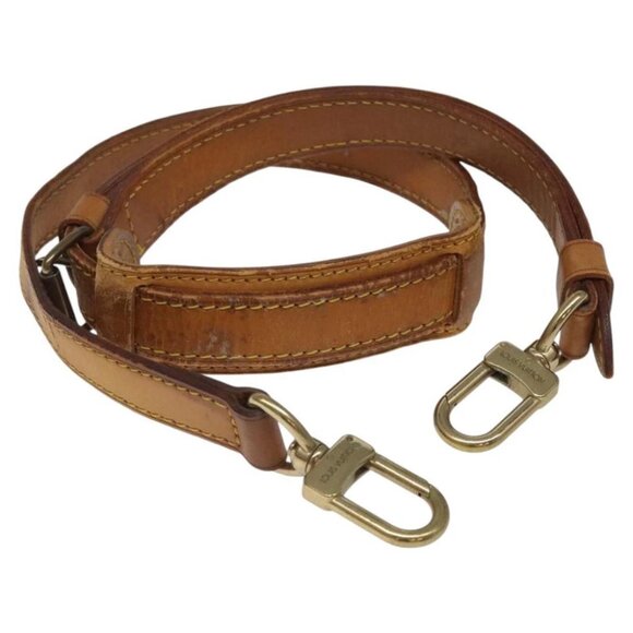 LOUIS VUITTON Adjustable Shoulder Strap Leather 31.1""-38.2"" Beige Auth EC854 - Picture 1 of 15